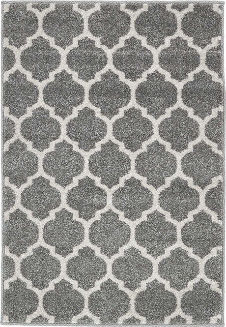 Dark Gray 2' x 3' 1 Trellis Rectangle Area Rug