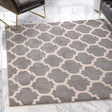 Dark Gray 6' 1 x 6' 1 Trellis Square Area Rug