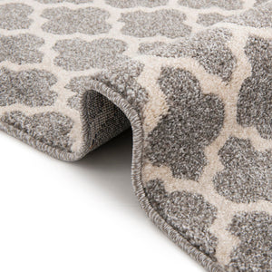 Dark Gray 6' 1 x 6' 1 Trellis Square Area Rug