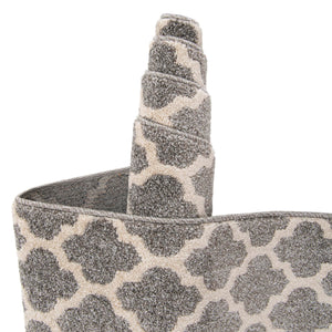 Dark Gray 6' 1 x 6' 1 Trellis Square Area Rug