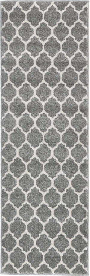 Dark Gray 2' x 6' 1 Trellis Runner Area Rug