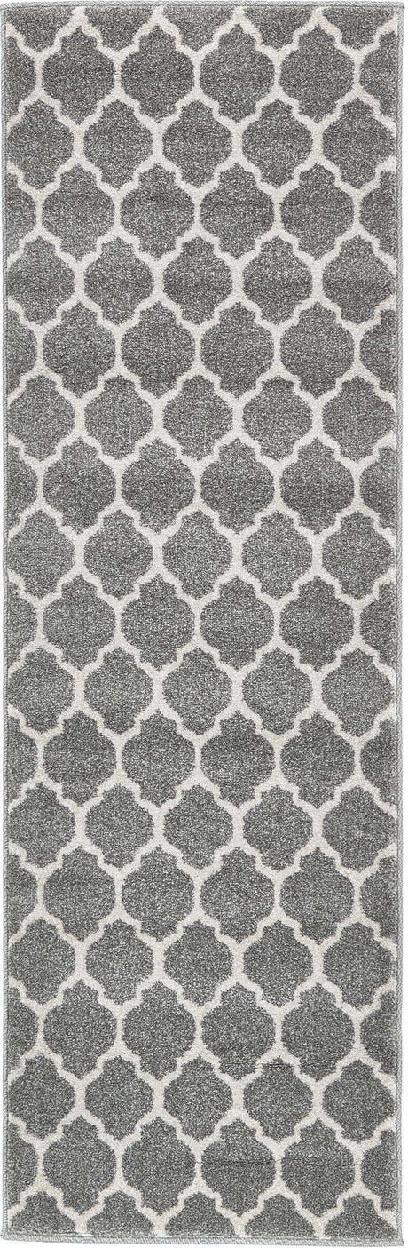 Dark Gray 2' x 6' 1 Trellis Runner Area Rug