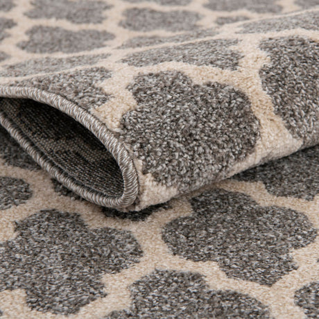 Dark Gray 2' 7 x 8' Trellis Runner Area Rug Geometric Modern Unique Durable Easy Clean Carpet for Contemporary Interior Design for Sale at Rug Engine