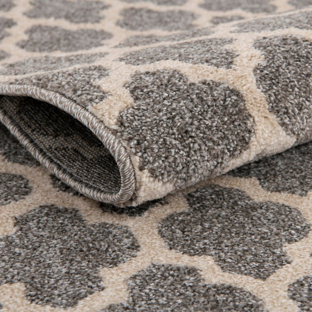 Dark Gray 2' 7 x 8' Trellis Runner Area Rug