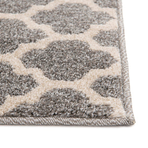 Dark Gray 2' 7 x 8' Trellis Runner Area Rug