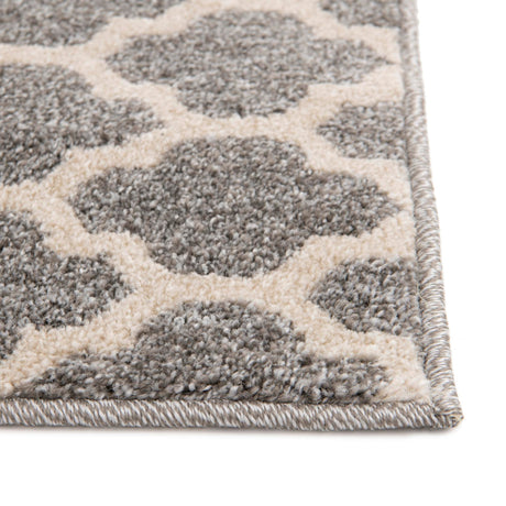 Dark Gray 2' 7 x 8' Trellis Runner Area Rug Geometric Modern Unique Durable Easy Clean Carpet for Contemporary Interior Design for Sale at Rug Engine