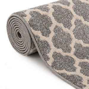 Dark Gray 2' 7 x 8' Trellis Runner Area Rug