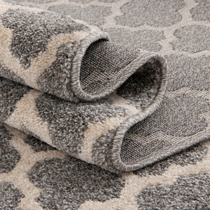 Dark Gray 2' 7 x 8' Trellis Runner Area Rug