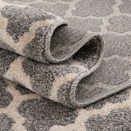 Dark Gray 2' 7 x 8' Trellis Runner Area Rug Geometric Modern Unique Durable Easy Clean Carpet for Contemporary Interior Design for Sale at Rug Engine