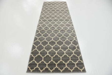 Dark Gray 2' 7 x 8' Trellis Runner Area Rug Geometric Modern Unique Durable Easy Clean Carpet for Contemporary Interior Design for Sale at Rug Engine