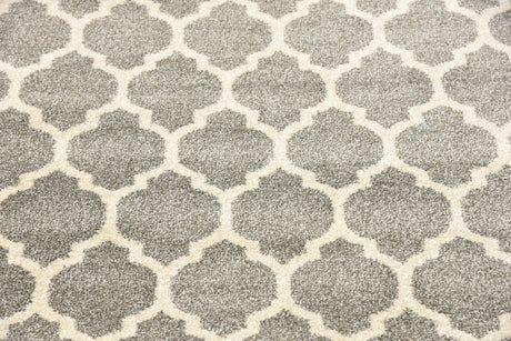 Dark Gray 2' 7 x 8' Trellis Runner Area Rug Geometric Modern Unique Durable Easy Clean Carpet for Contemporary Interior Design for Sale at Rug Engine