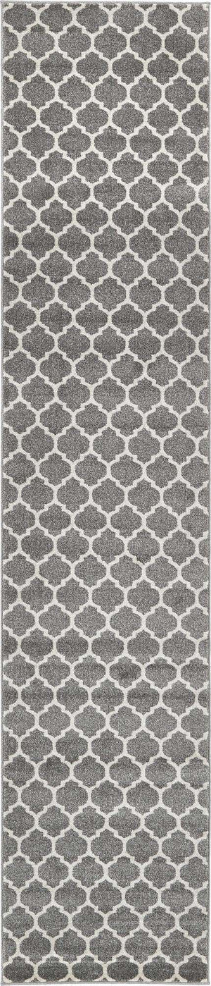 Dark Gray 2' 7 x 13' 1 Trellis Runner Area Rug