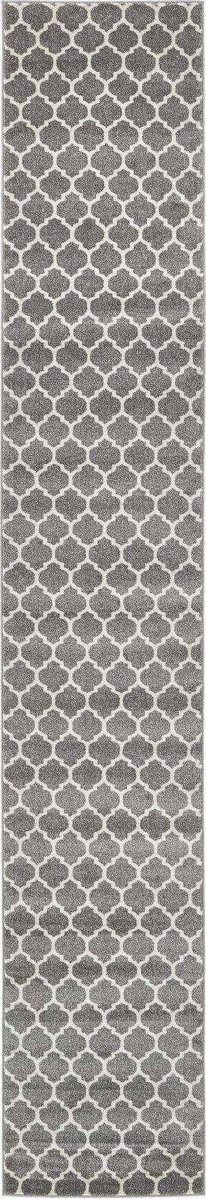 Dark Gray 2' 7 x 16' 5 Trellis Runner Area Rug