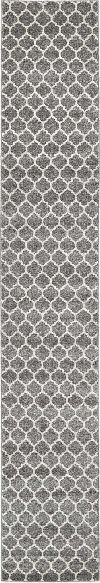 Dark Gray 2' 7 x 16' 5 Trellis Runner Area Rug