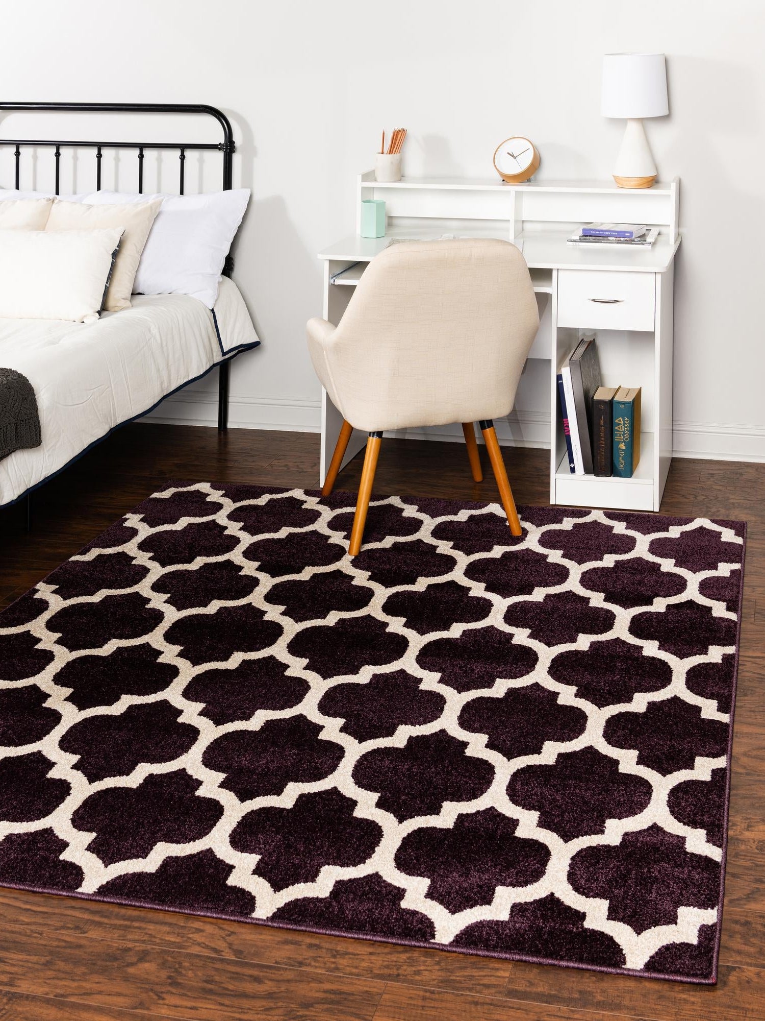 Purple 10' x 10' Trellis Square Area Rug