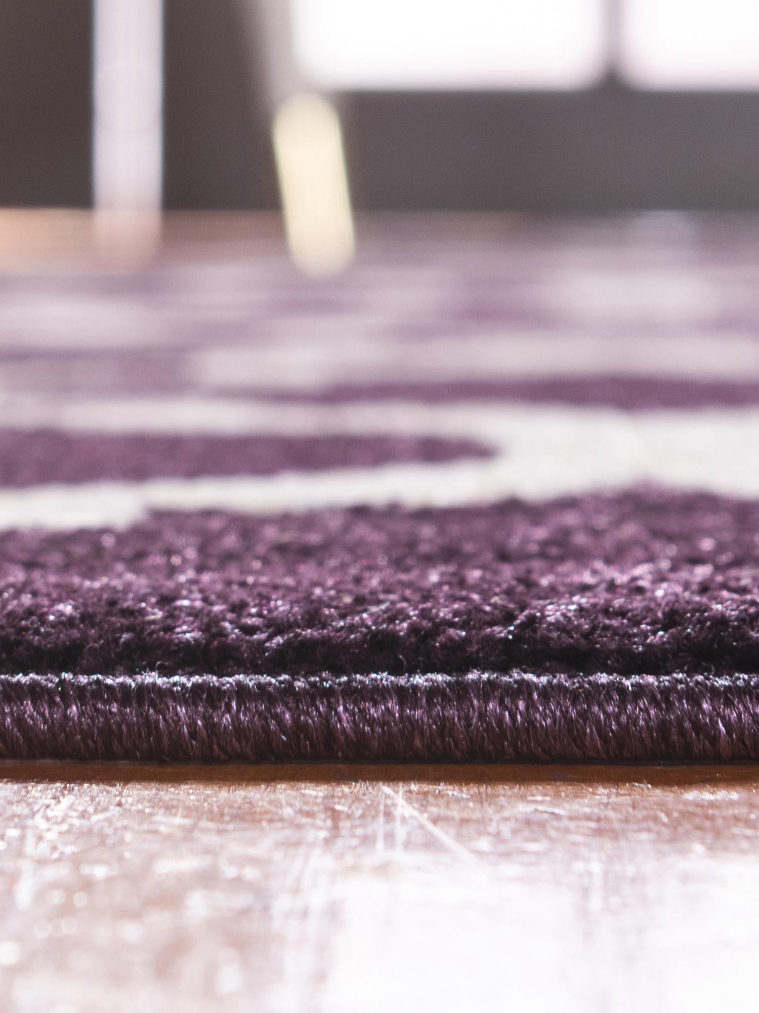 Purple 10' x 10' Trellis Square Area Rug