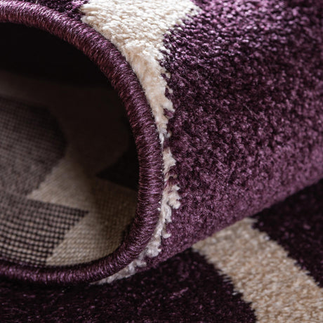 Purple 6' 1 x 6' 1 Trellis Square Area Rug Geometric Modern Unique Durable Easy Clean Carpet for Contemporary Interior Design for Sale at Rug Engine