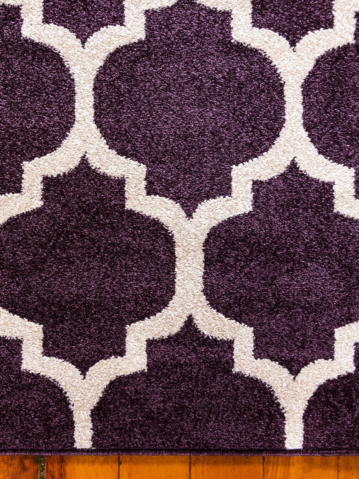 Purple 10' x 10' Trellis Square Area Rug