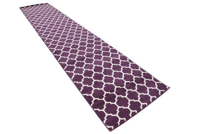 Purple 2' 7 x 13' Trellis Runner Area Rug