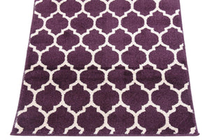 Purple 2' 7 x 13' Trellis Runner Area Rug