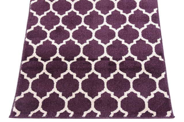 Purple 2' 7 x 13' Trellis Runner Area Rug