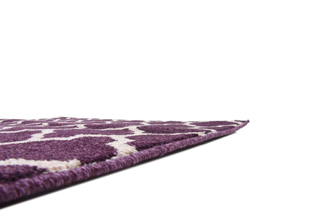 Purple 2' 7 x 13' Trellis Runner Area Rug Geometric Modern Unique Durable Easy Clean Carpet for Contemporary Interior Design for Sale at Rug Engine