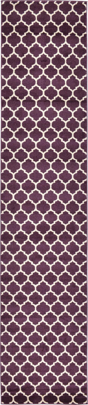 Purple 2' 7 x 13' Trellis Runner Area Rug