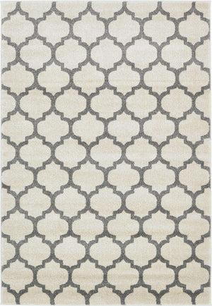 Beige and Gray 4' 1 x 6' 1 Trellis Rectangle Area Rug