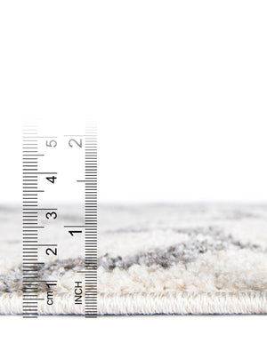 Beige and Gray 10' x 10' Trellis Square Area Rug