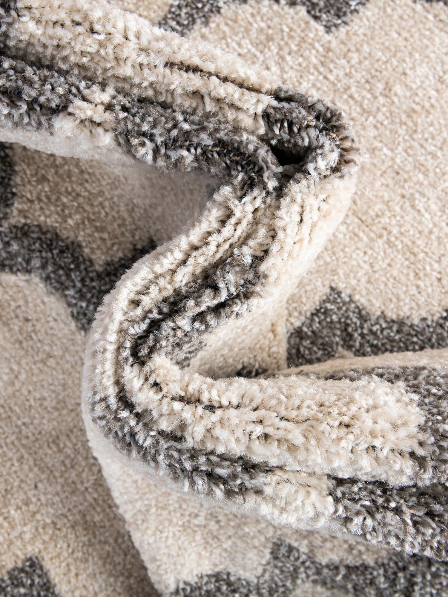 Beige and Gray 10' x 10' Trellis Square Area Rug