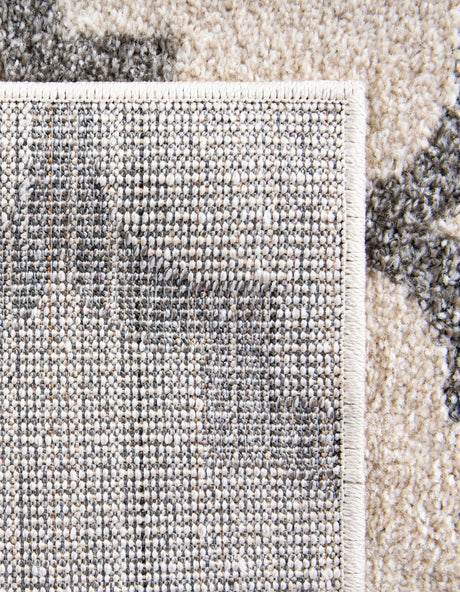 Beige and Gray 6' 1 x 6' 1 Trellis Square Area Rug Geometric Modern Unique Durable Easy Clean Carpet for Contemporary Interior Design for Sale at Rug Engine