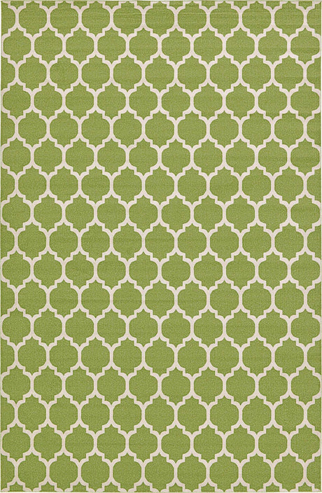 Light Green 10' 6 x 16' 5 Trellis Rectangle Area Rug
