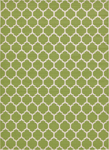 Light Green 10' x 14' 1 Trellis Rectangle Area Rug