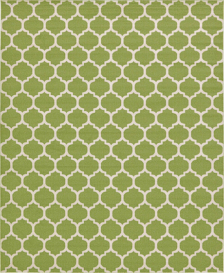 Light Green 7' 10 x 10' Trellis Rectangle Area Rug