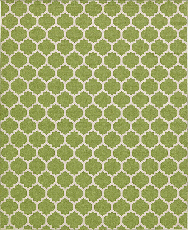 Light Green 8' x 10' Trellis Rectangle Rug