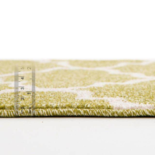 Light Green 6' 1 x 6' 1 Trellis Square Area Rug
