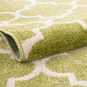 Light Green 10' x 10' Trellis Square Rug