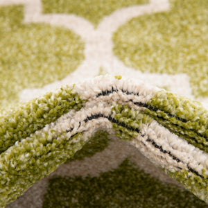 Light Green 7' 10 x 7' 10 Trellis Square Area Rug