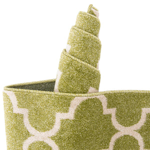 Light Green 7' 10 x 7' 10 Trellis Square Area Rug