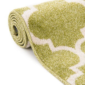 Light Green 7' 10 x 7' 10 Trellis Square Area Rug