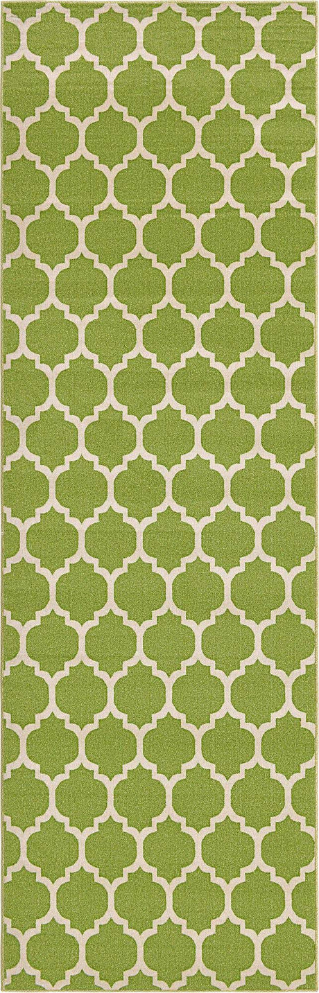 Light Green 2' x 6' 1 Trellis Runner Area Rug