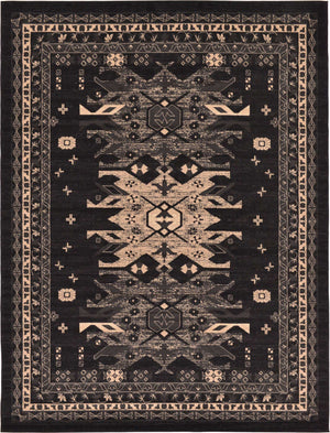 Black 7' 1 x 10' Taftan Rectangle Area Rug