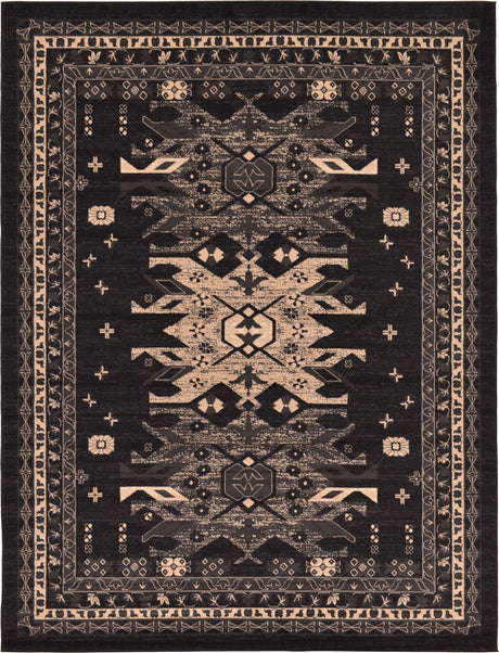 Black 7' 1 x 10' Taftan Rectangle Area Rug