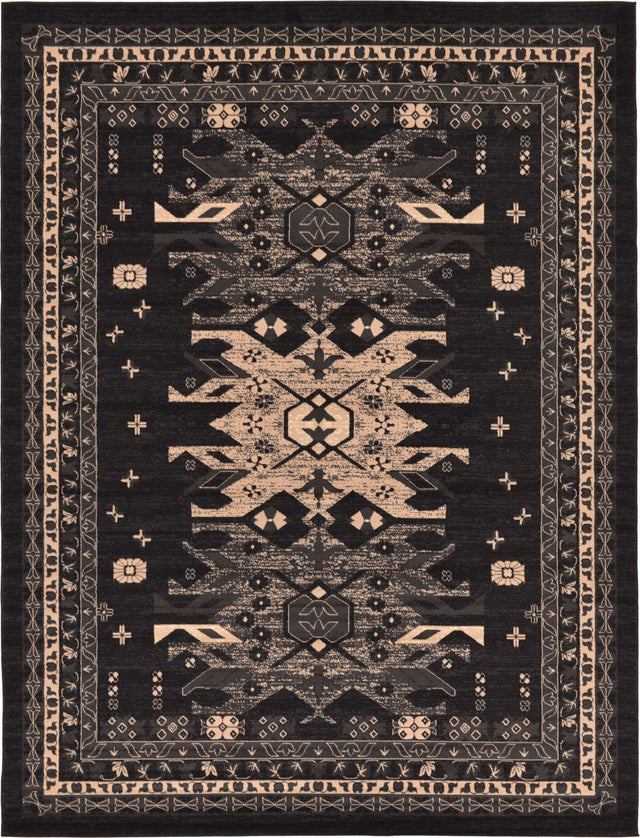 Black 7' 1 x 10' Taftan Rectangle Area Rug
