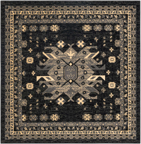 Black 7' 10 x 7' 10 Taftan Square Area Rug
