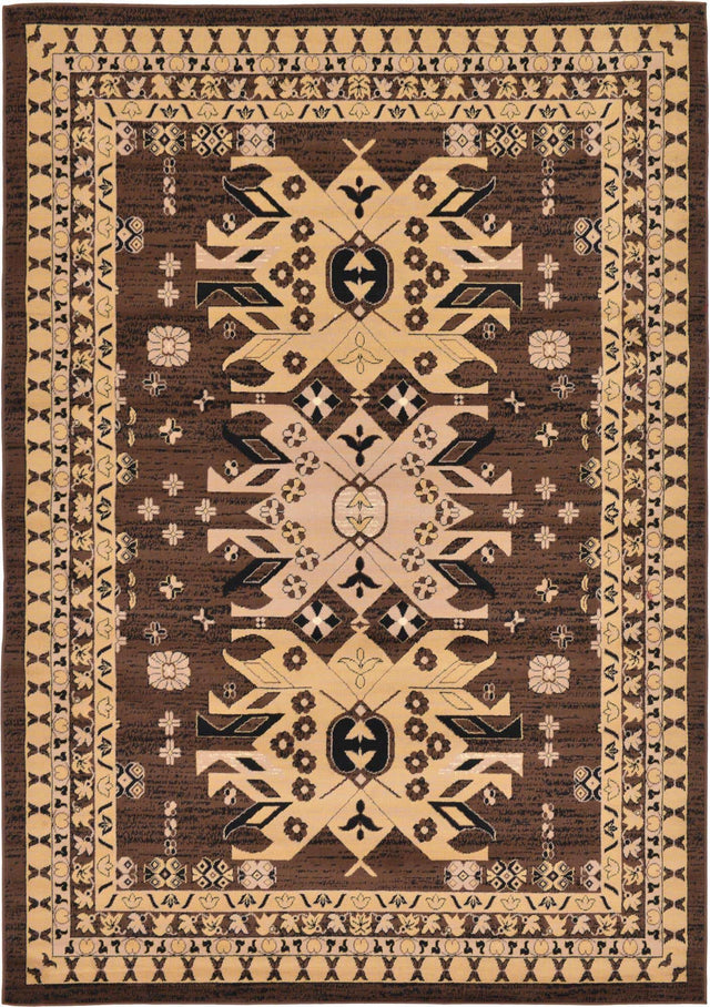 Brown 7' 1 x 10' Taftan Rectangle Area Rug