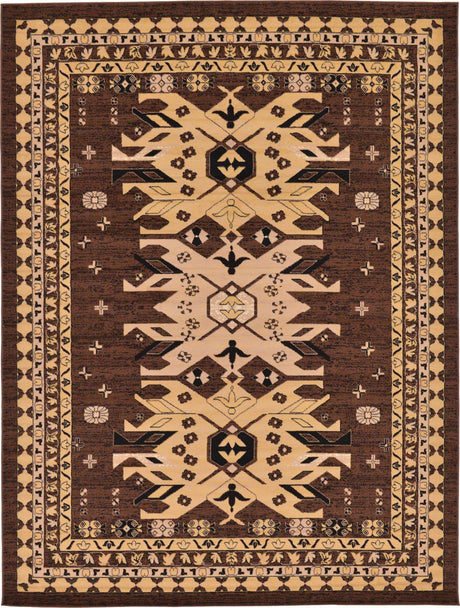 Brown 9' x 12' Taftan Rectangle Area Rug
