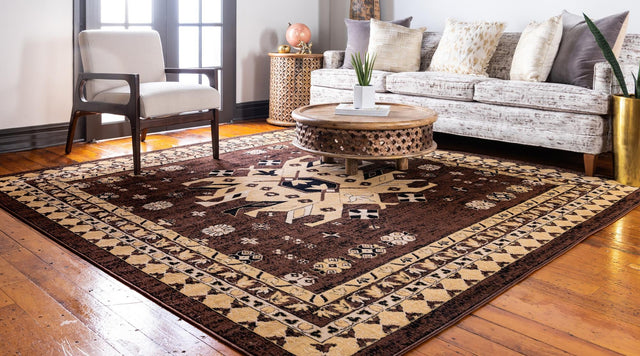 Brown 7' 10 x 7' 10 Taftan Square Area Rug