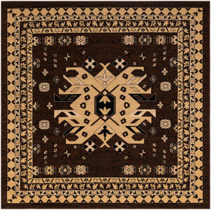 Brown 7' 10 x 7' 10 Taftan Square Area Rug