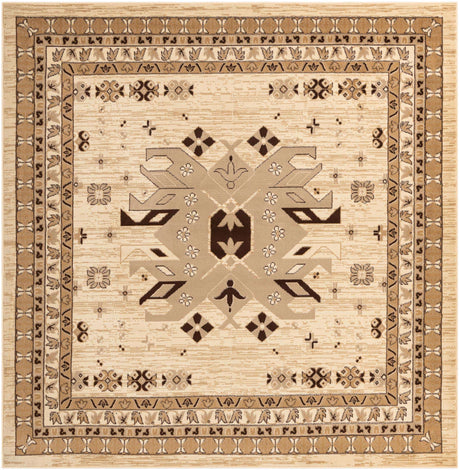 Ivory 7' 10 x 7' 10 Taftan Square Area Rug
